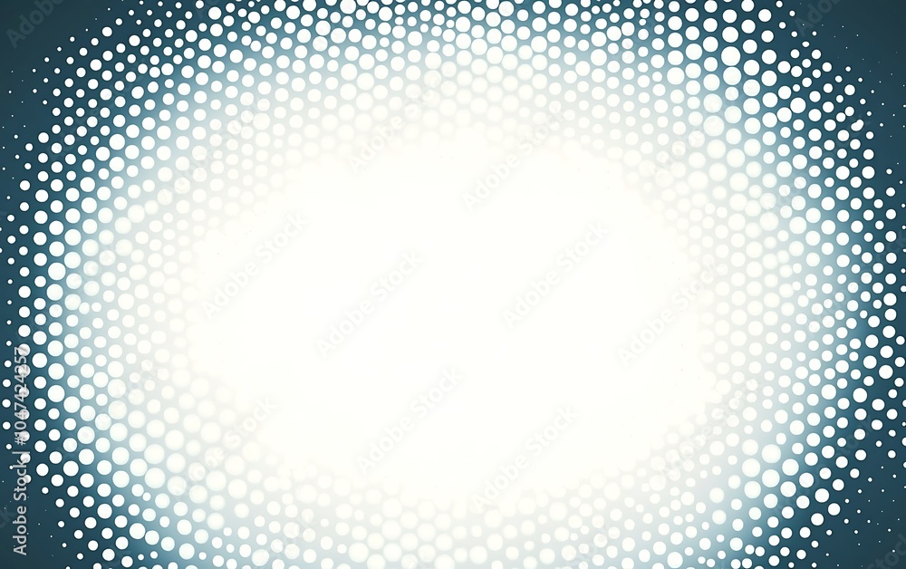 Abstract circular pattern with white dots on a blue background. Abstract circular pattern with white dots on a blue background.
