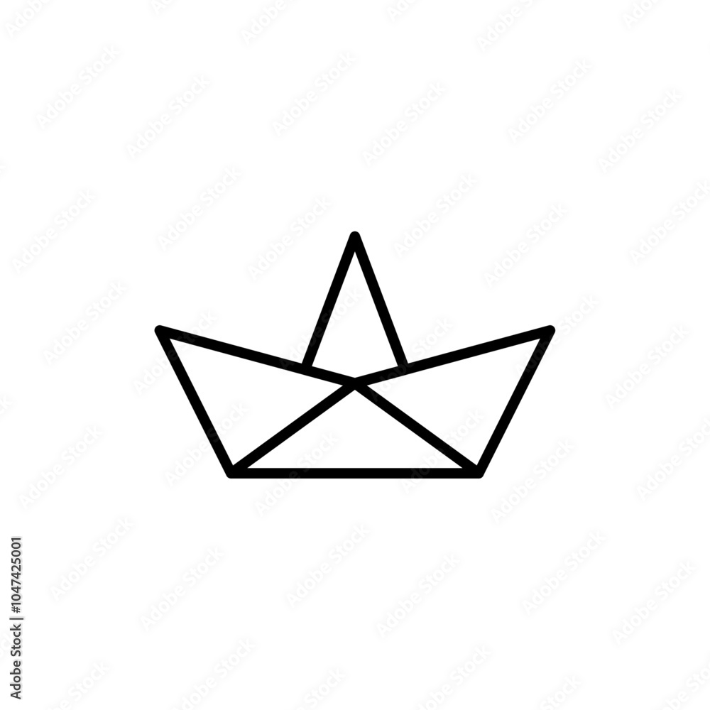 Paper Boat icon logo set vector Paper Boat icon logo set vector