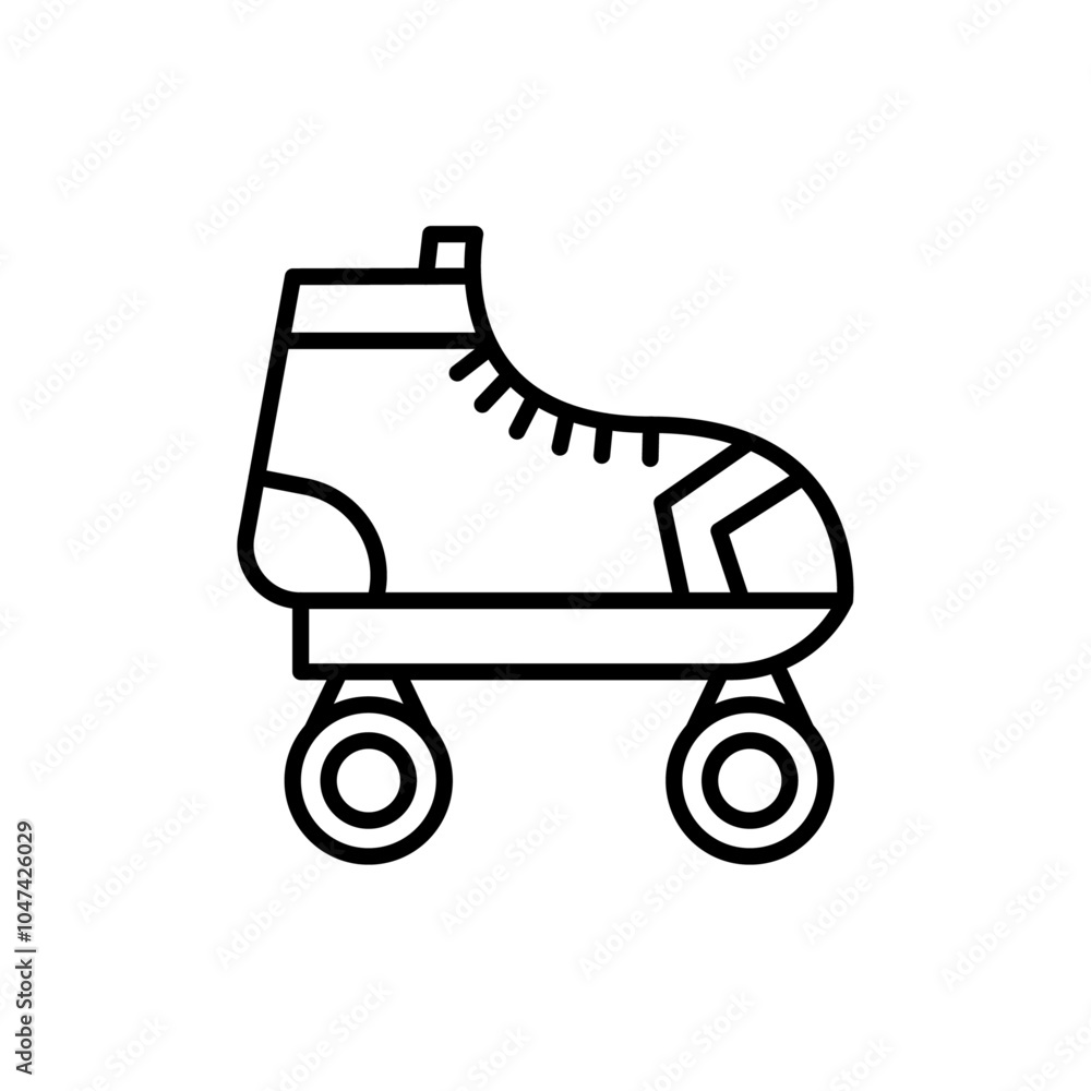 Roller skates icon logo set vector Roller skates icon logo set vector