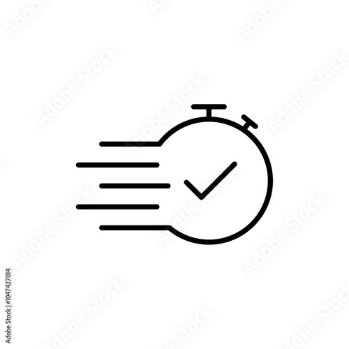 Time fast icon logo set vector