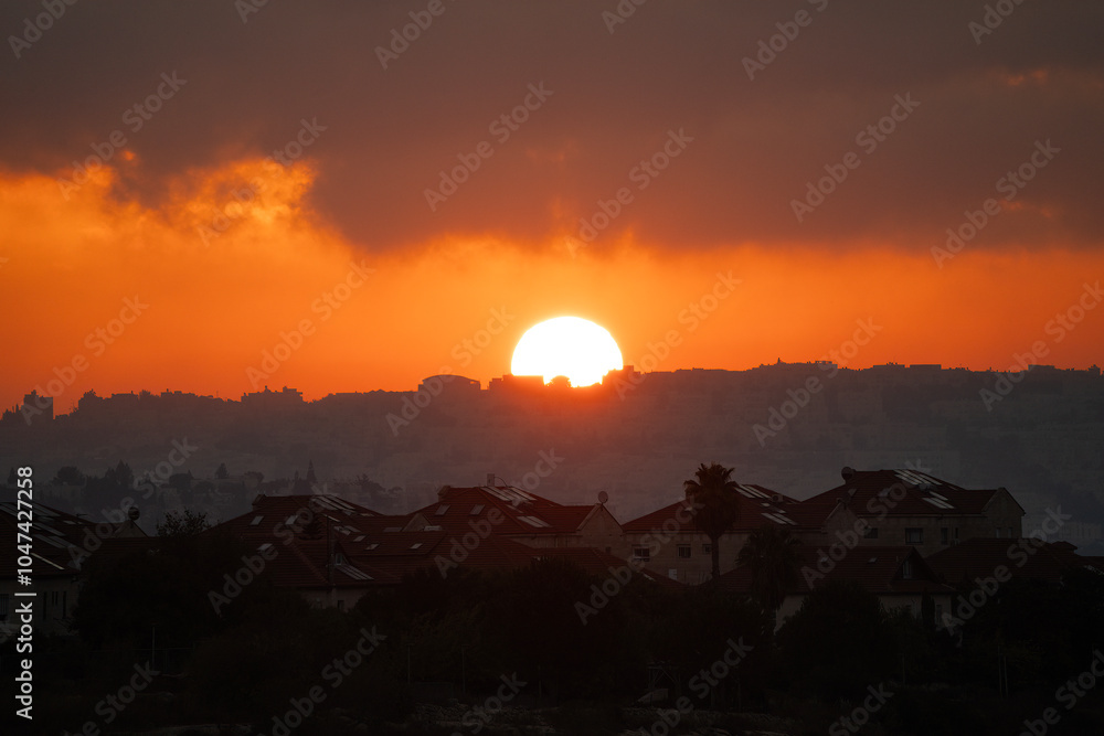 Fototapeta premium Sunrise over Jerusalem, Israel
