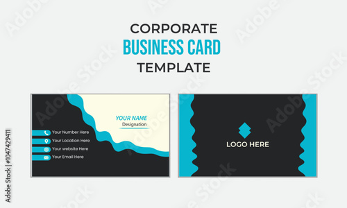 Double-sided creative business card template. Clean and modern business card template. Clean professional business card template, visiting card, business card template.