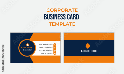 Double-sided creative business card template. Clean and modern business card template. Clean professional business card template, visiting card, business card template.