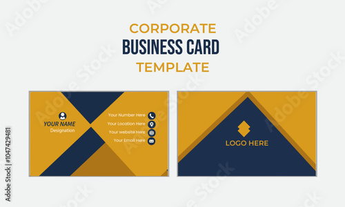 Double-sided creative business card template. Clean and modern business card template. Clean professional business card template, visiting card, business card template.
