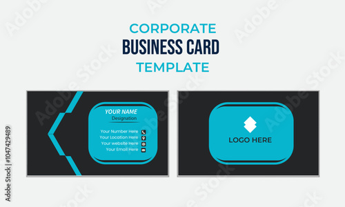Double-sided creative business card template. Clean and modern business card template. Clean professional business card template, visiting card, business card template.