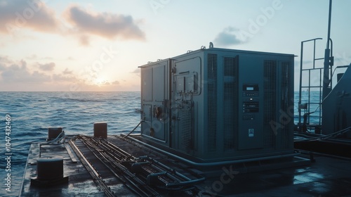 Militarygrade generator for coastal defense in corrosive maritime environments photo