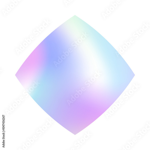 Vector holographic sticker in 90s style.Isolated shiny chrome shape.Modern iridescent foil icon or symbol in y2k aesthetic.Trendy cosmic emblem for banners,social media marketing,branding,offers