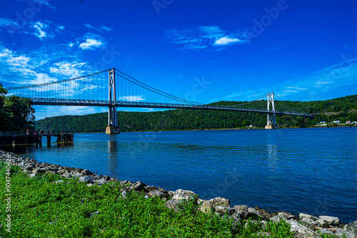 The Mid-Hudson bridge over the Hudson river photo