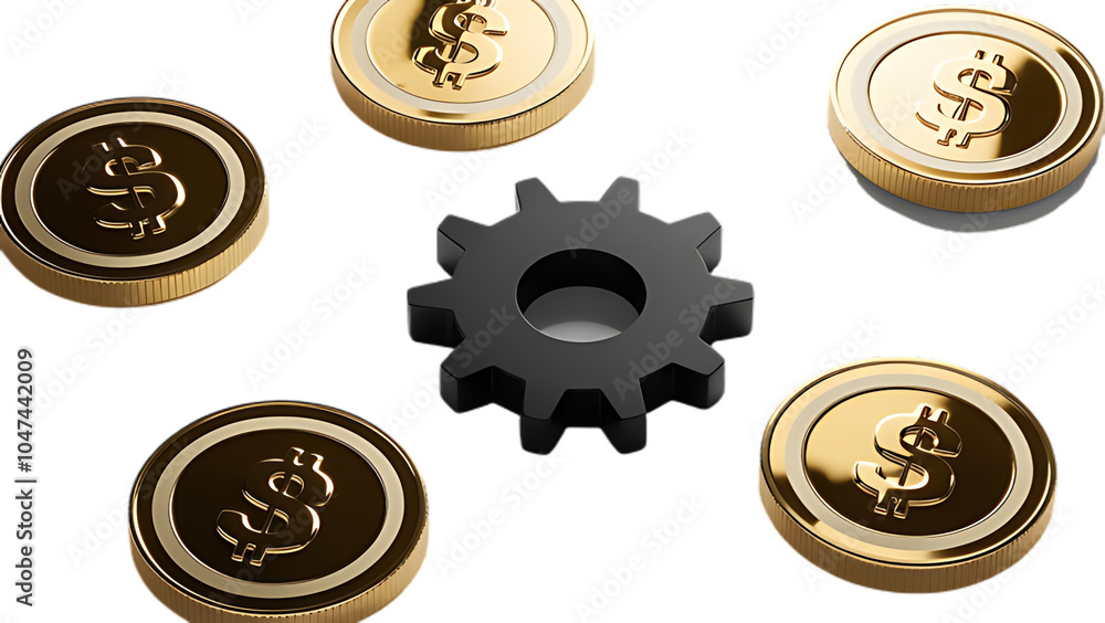Coin on white background business start idea and business building to success. Coin on white background business start idea and business building to success.