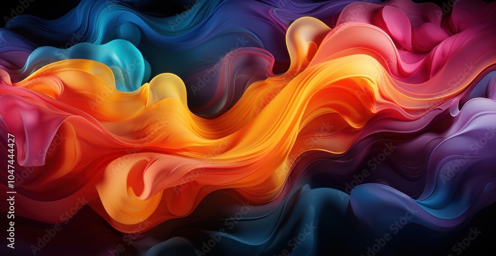 Abstract colorful waves flowing in a smooth, dynamic composition. Abstract colorful waves flowing in a smooth, dynamic composition.