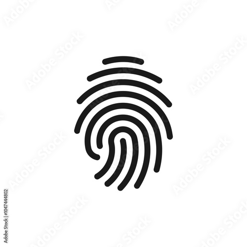 ID app icon. Fingerprint vector illustration eps 10
