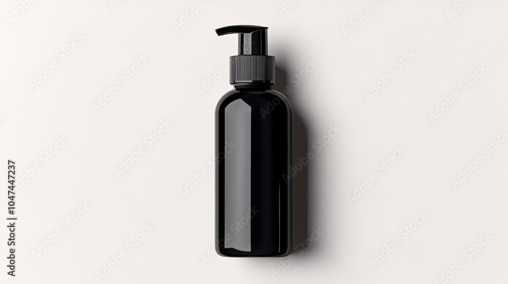 A sleek black spray bottle with a minimalist design, isolated on a transparent background. Perfect for beauty or haircare product concepts with space for branding. A sleek black spray bottle with a minimalist design, isolated on a transparent background. Perfect for beauty or haircare product concepts with space for branding.