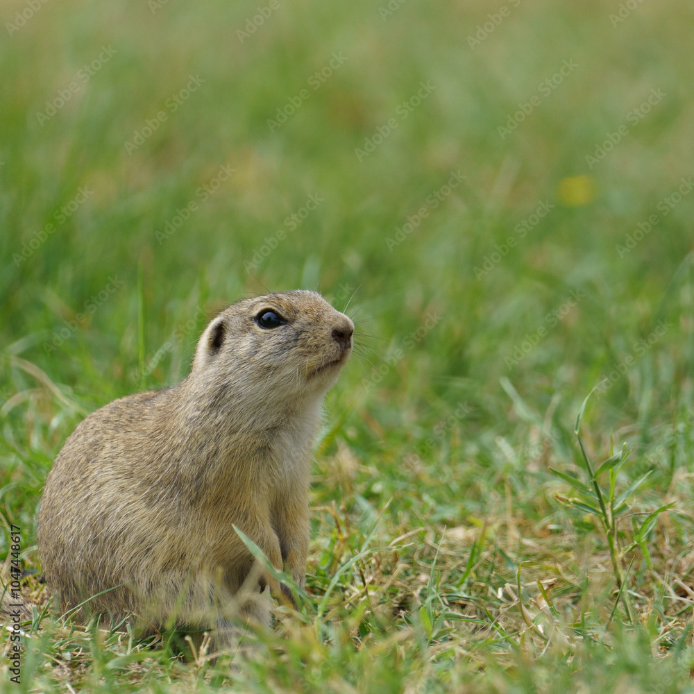 Portrait of a european Ground Squirrel also known as Portrait of a european Ground Squirrel also known as
