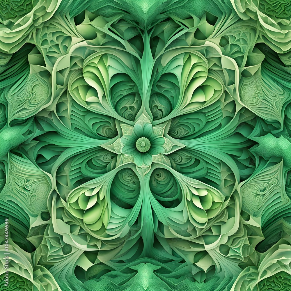 abstract green fractal background abstract green fractal background
