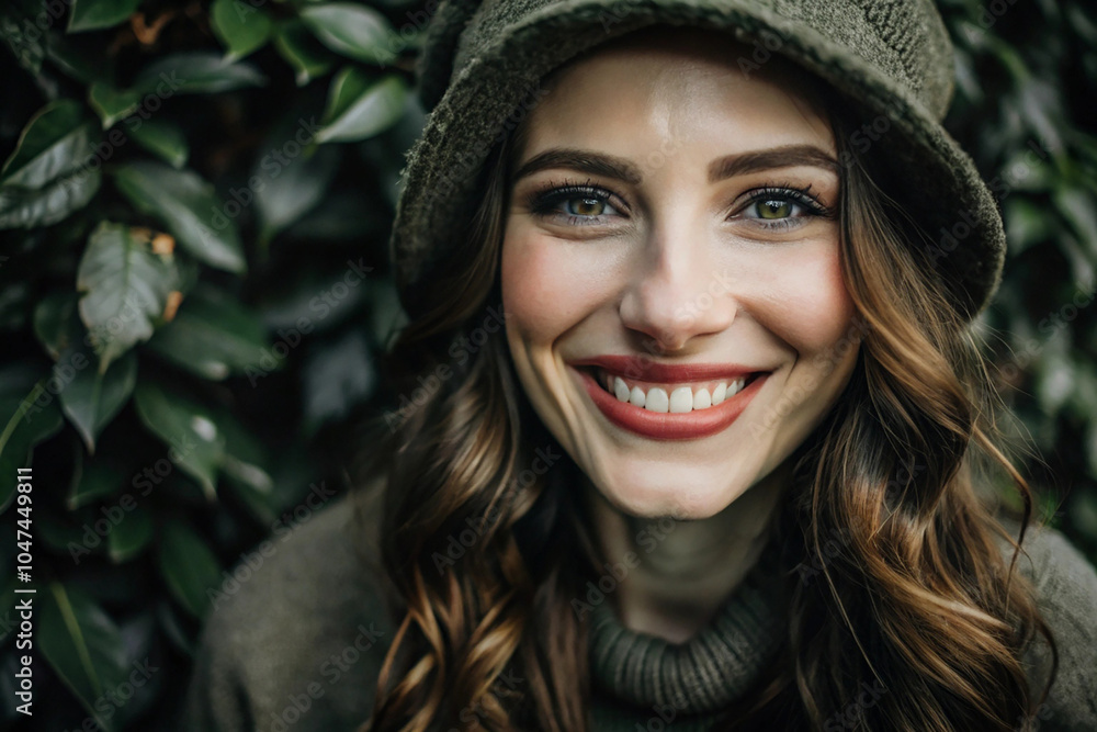 macro detailed portrait of woman with happy face macro detailed portrait of woman with happy face