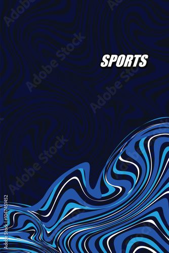 Sport jersey design fabric textile for sublimation in navy blue color