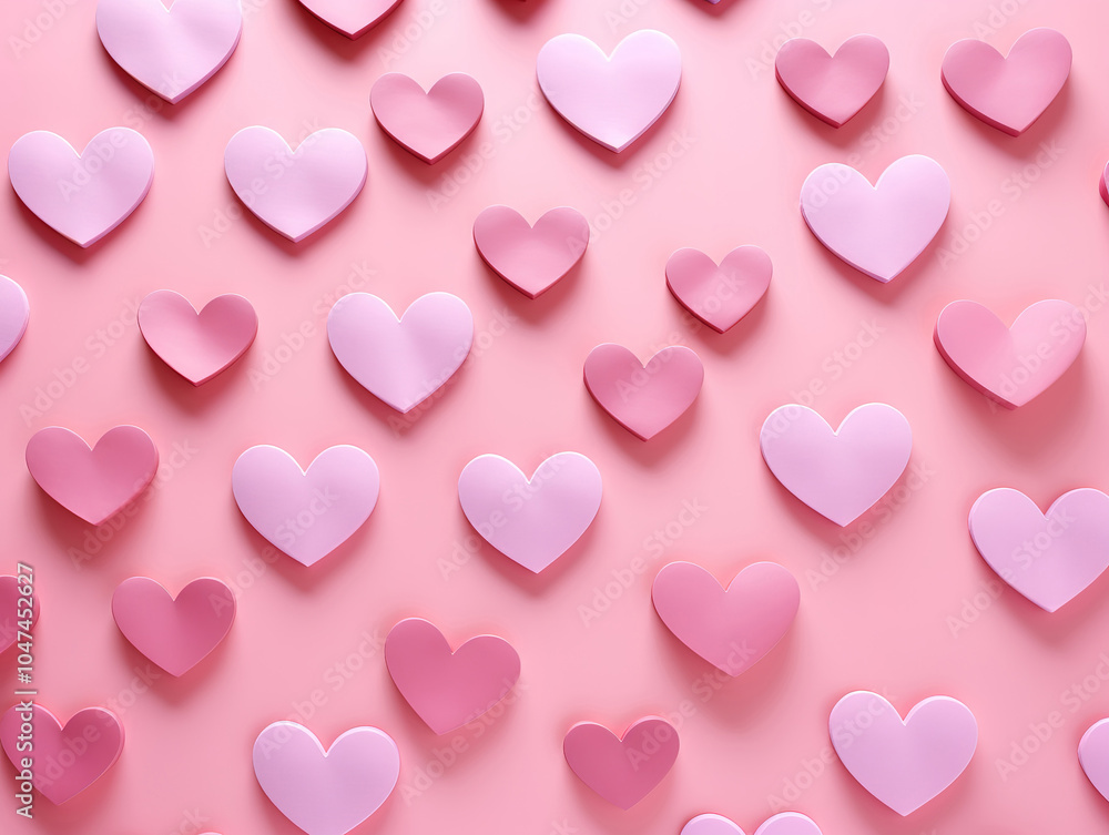 Colorful Pink Heart Arrangement Colorful Pink Heart Arrangement