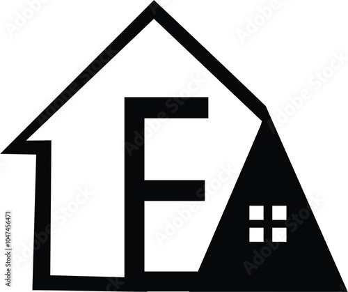 F Real Estate Logo Icons Vector photo