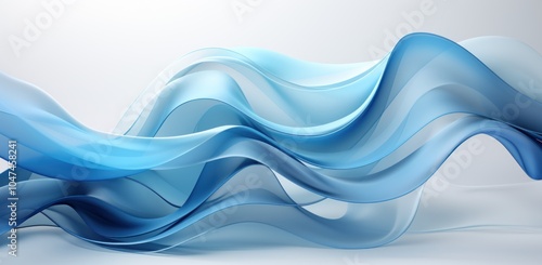 Soft, flowing waves of blue create a serene and calming visual effect.