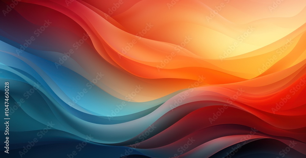Abstract waves of color blend seamlessly, creating a dynamic, fluid design. Abstract waves of color blend seamlessly, creating a dynamic, fluid design.