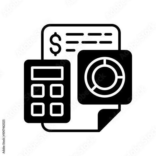 Budget Glyph Icon, Vector illustration