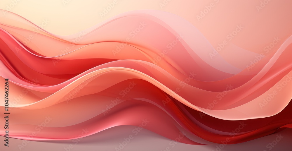 Abstract flowing waves in shades of red and pink create a soothing visual effect. Abstract flowing waves in shades of red and pink create a soothing visual effect.