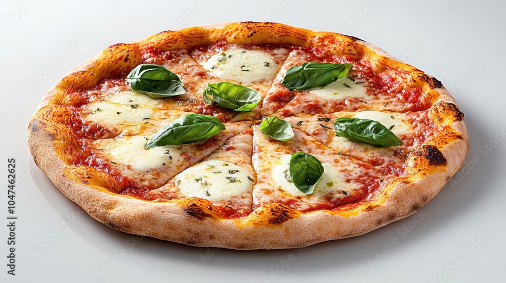 Classic Margherita Pizza with Fresh Basil Toppings Classic Margherita Pizza with Fresh Basil Toppings