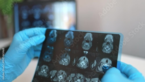 Computed tomography of the thyroid gland.