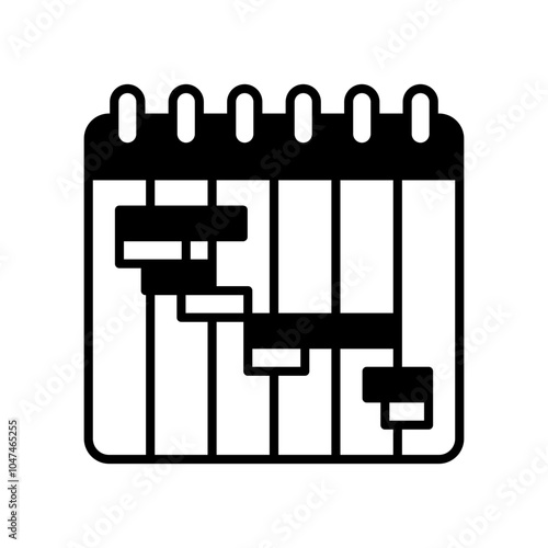 Project Plan Glyph Icon, Vector illustration