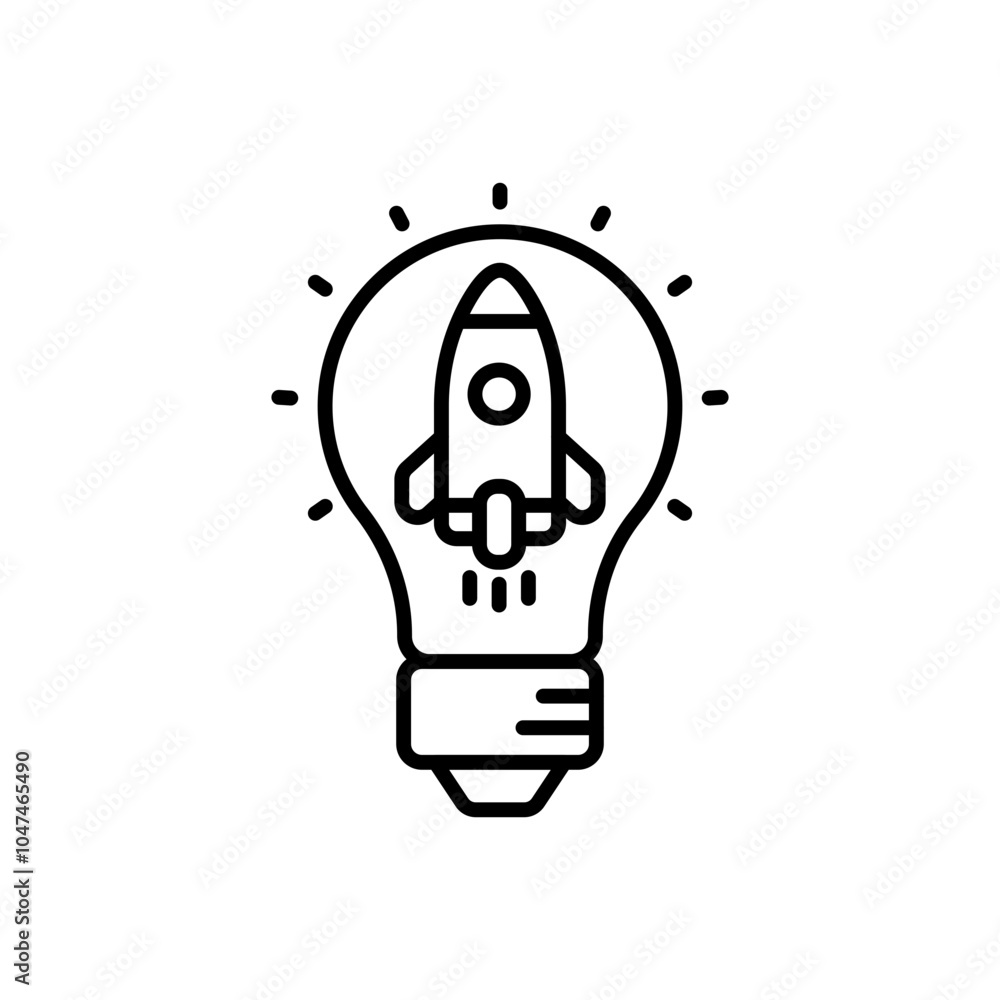 Idea Outline Icon, Vector illustration Idea Outline Icon, Vector illustration
