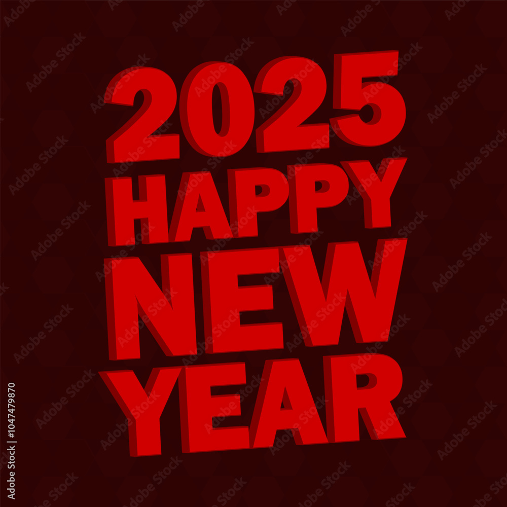 Happy new year 2025 3d vector design. Happy new year 2025 3d vector design.