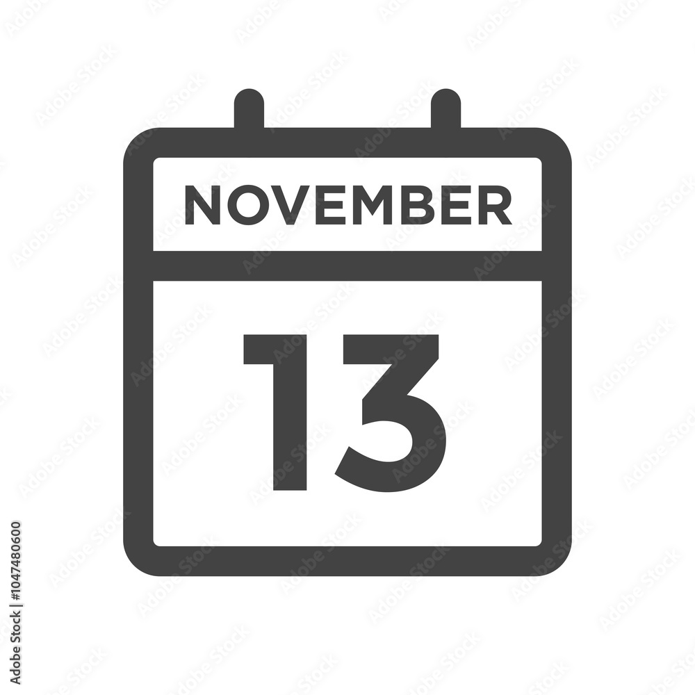 November 13 Calendar Day or Calender Date for Deadline with Appointment November 13 Calendar Day or Calender Date for Deadline with Appointment