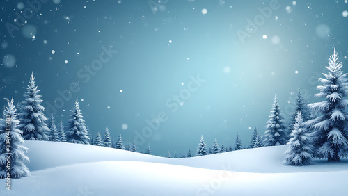 Winter Christmas theme background ideal for greeting cards banners with ample text space.