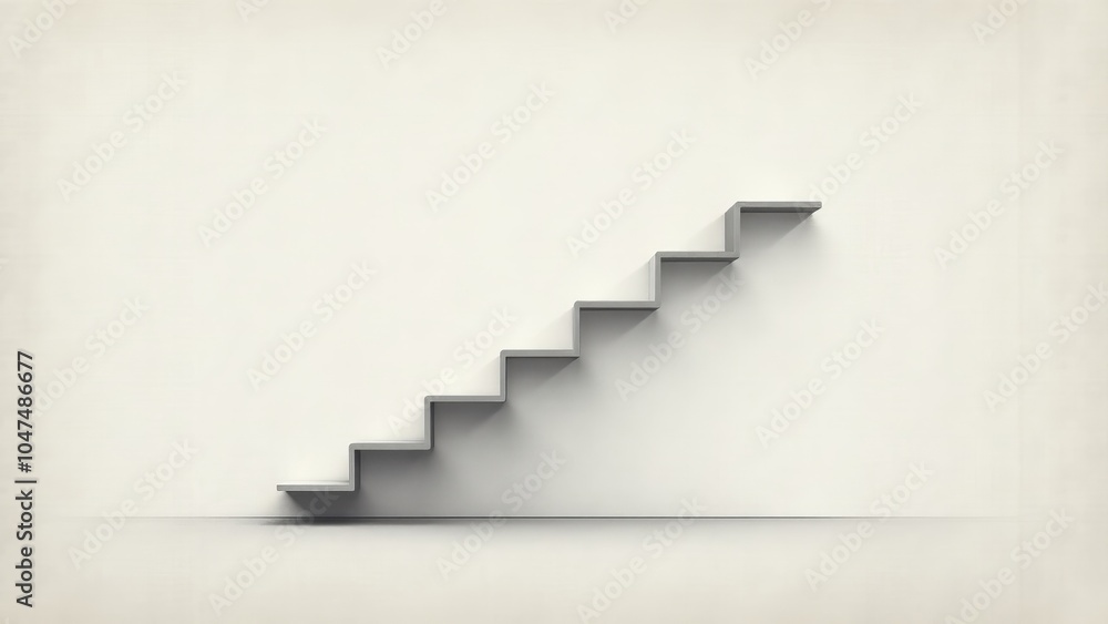 Stylized Staircase Icon on a Textured Background Stylized Staircase Icon on a Textured Background