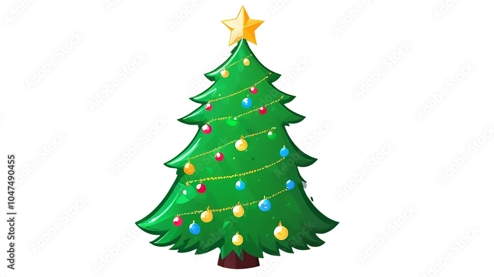 Decorated Christmas Tree with Lights Decorated Christmas Tree with Lights