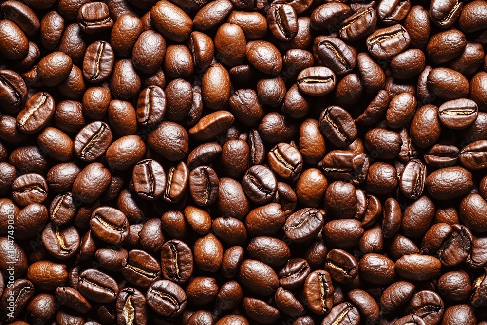A close up of coffee beans with a lot of detail A close up of coffee beans with a lot of detail