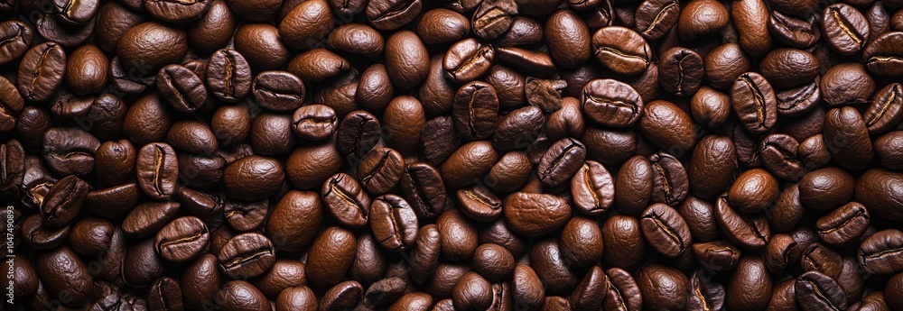 Obraz premium A close up of coffee beans with a lot of detail