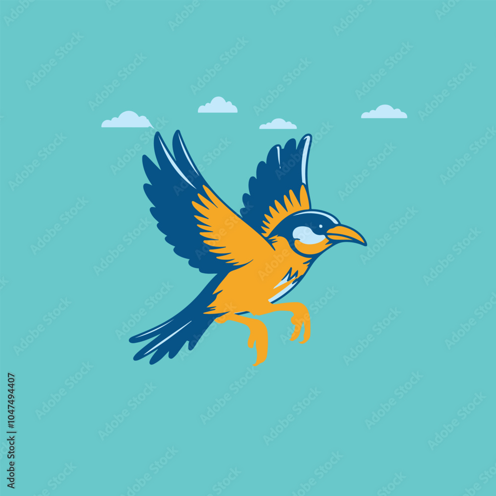 Fototapeta premium A flying bird vector art illustration