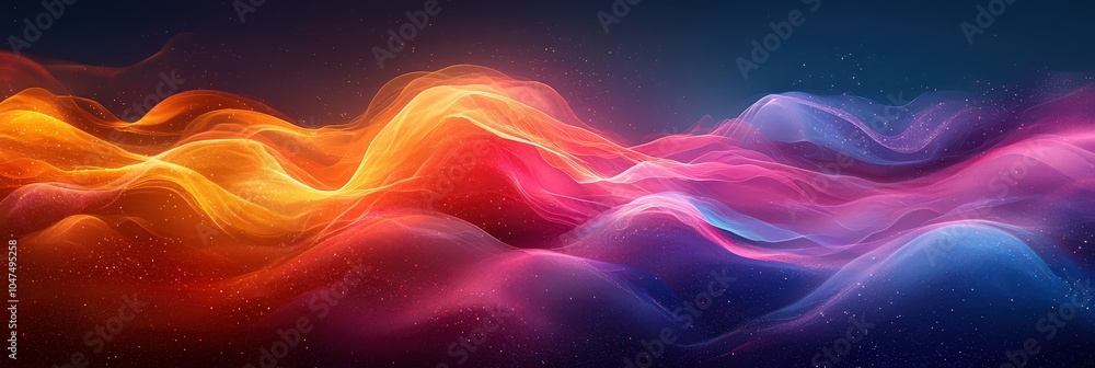 Obraz premium Abstract background with colorful waves