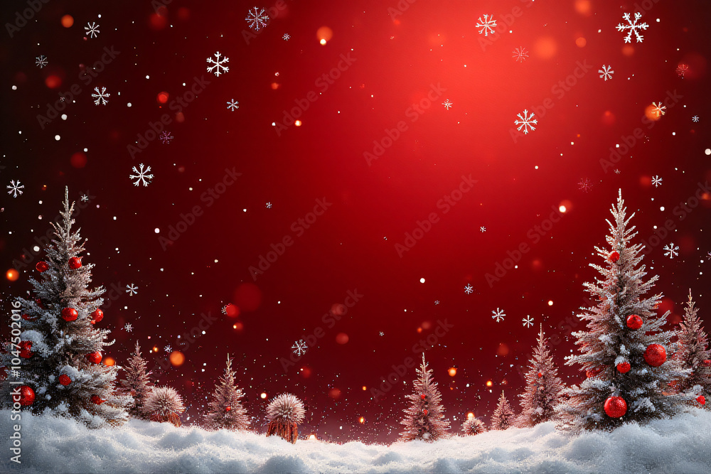 snowflakes fall gently deep crimson christmas scene beautiful intricate designs snowflakes fall gently deep crimson christmas scene beautiful intricate designs
