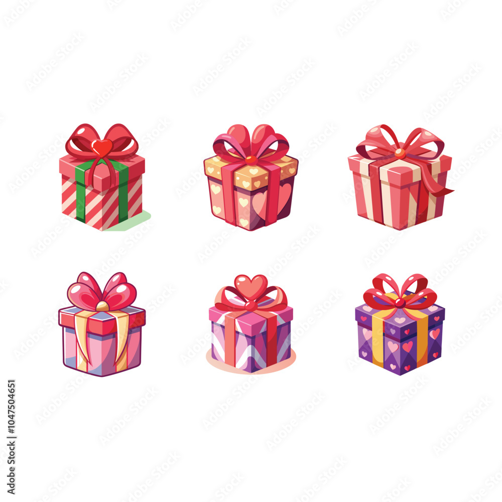 Fototapeta premium Valentine's Gift Box Wrapped in Ribbon – Printable Graphic Design File