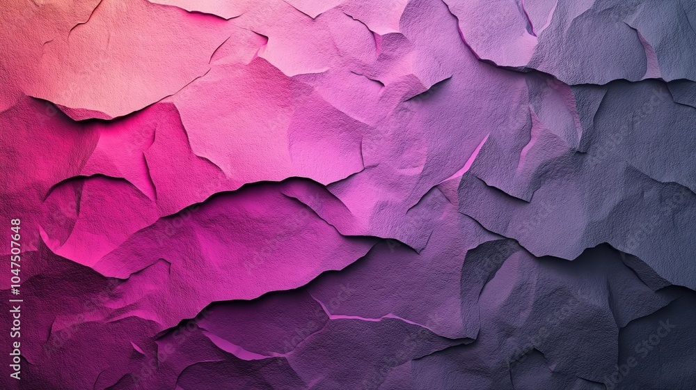 Obraz premium Dark textured wall with grainy purple-pink gradient, subtle shine and glowing light, creating a mysterious and edgy abstract backdrop