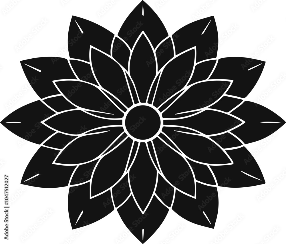 Flower Silhouette Vector Flower Silhouette Vector