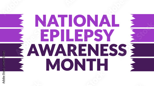National Epilepsy Awareness Month text on White background. Which is observed every year in November to celebrate and wish National Epilepsy Awareness Month.