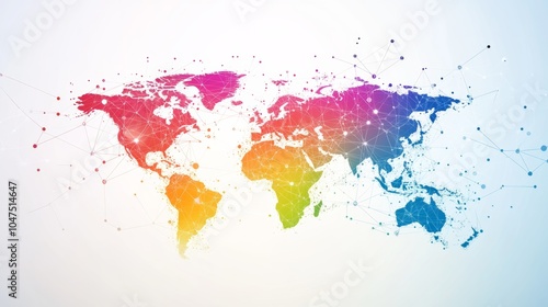 A website header or banner featuring a global network design. The background uses abstract connecting dots and lines, symbolizing global business, social networking, and internet technology.