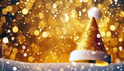 Festive Christmas Ornaments with Colorful Bokeh Lights, Gold, colorful, Christmas tree