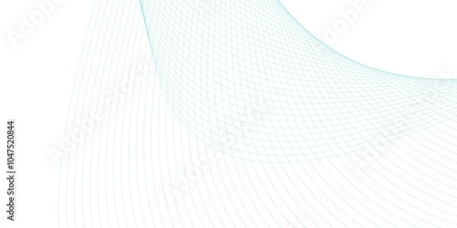 Abstract backdrop with colorful wave gradient lines on white background. Modern technology background, wave design. Vector illustration.	