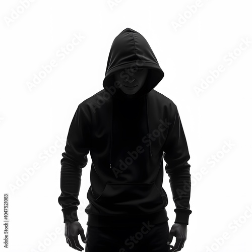 Anonymous Figure ISOLTED on White Background