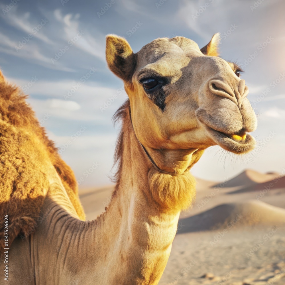 Fototapeta premium a dromedary animal natural background