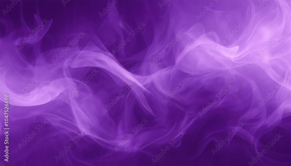 Obraz premium Ethereal and beautiful abstract shapes and swirls of purple smoke on a dark background